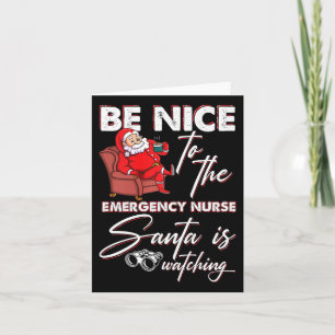 Xmas Nursing Healthcare Worker Emergency Nurse CHR Kaart