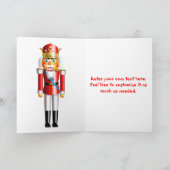 Xmas Nutkraker King Cartoon Feestdagen Kaart (Binnen)