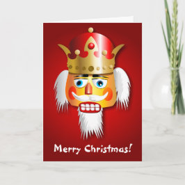 Xmas Nutkraker King Cartoon Feestdagen Kaart