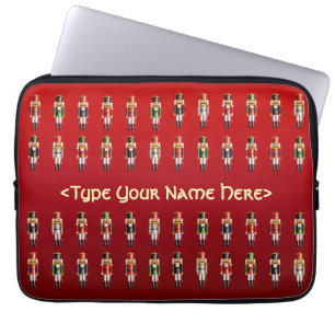 Xmas Nutkrakers Speelgoed Soldaten Cartoon Laptop Sleeve