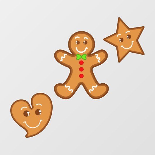 XmaS-ontbijtkoek Raamsticker (Vel)