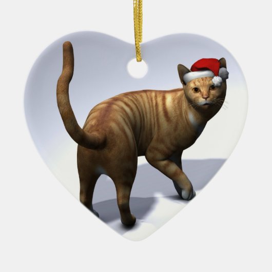 Xmas Oranje tablet Keramisch Ornament (Voorkant)