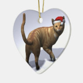 Xmas Oranje tablet Keramisch Ornament (Links)