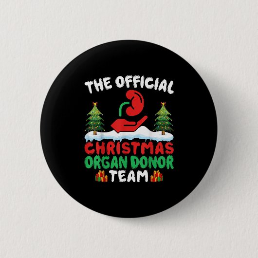 Xmas Orgaandonor Team - Grappige Orgaandonatie Ker Ronde Button 5,7 Cm (Voorkant)