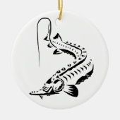 >XMAS ORNAMENT -STURGEON FISH-AMU DARYA TRIBAL (Voorkant)