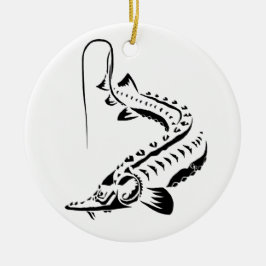 >XMAS ORNAMENT -STURGEON FISH-AMU DARYA TRIBAL
