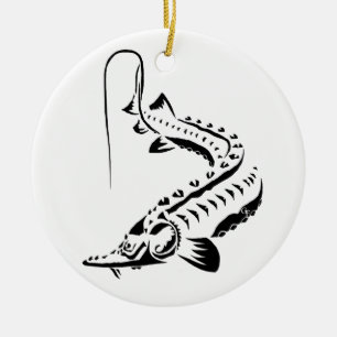 >XMAS ORNAMENT -STURGEON FISH-AMU DARYA TRIBAL