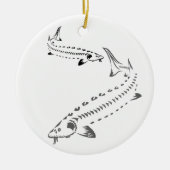 >XMAS ORNAMENT -STURGEON FISH -DUBBELE TRIBAL (Voorkant)
