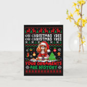 Xmas Ornamenten zijn geschiedenis Cavalier King Ch Kaart (Gele Bloem)