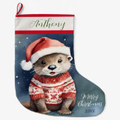 Xmas Otter Grote Kerstsok (Voorkant)