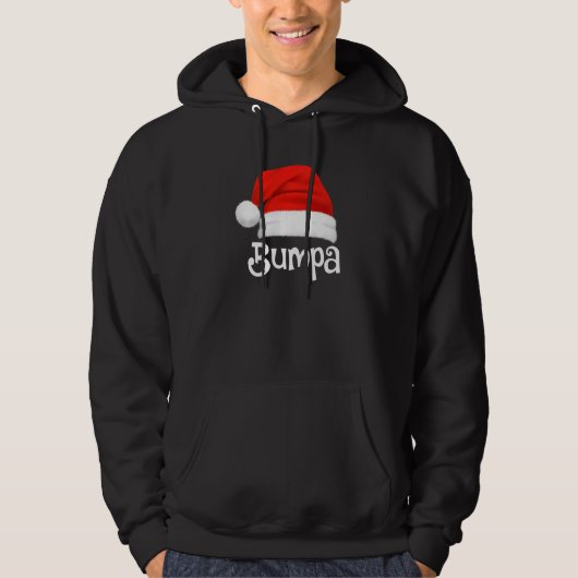 Xmas Pajama Group Matching Bumpa Christmas Hat Hoodie (Voorkant)