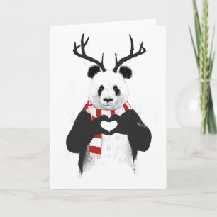 Xmas panda feestdagen kaart