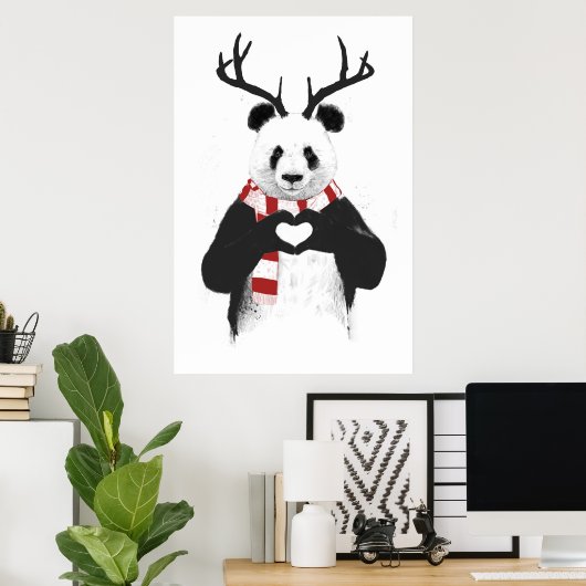 Xmas panda poster (Thuiskantoor)