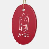 Xmas Party Keramisch Ornament (Links)