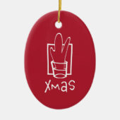 Xmas Party Keramisch Ornament (Voorkant)