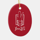 Xmas Party Keramisch Ornament (Achterkant)