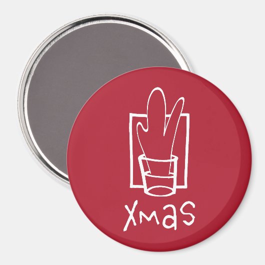 Xmas Party Magneet (Voorkant / Achterkant)