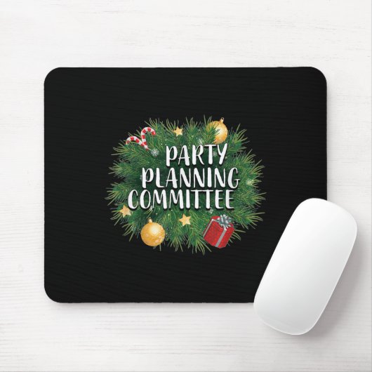 Xmas Party Planning Tees &amp; Aparel _ Red Party  Muismat (Met muis)
