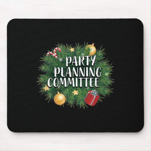 Xmas Party Planning Tees &amp; Aparel _ Red Party  Muismat (Voorkant)
