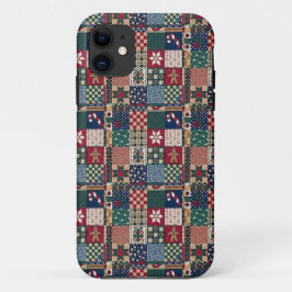 xmas-patchwork iPhone 11 hoesje