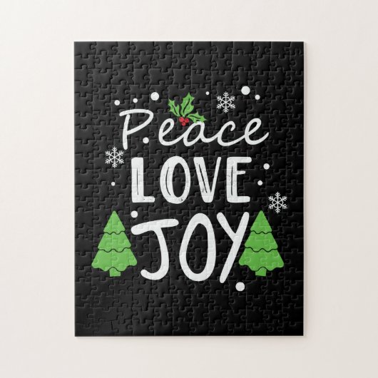 Xmas Peace Love Joy Legpuzzel (Verticaal)