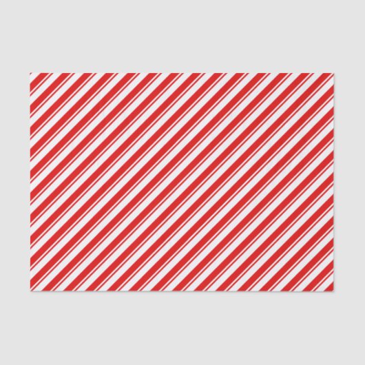 Xmas Peppermint Snoep Red White Stripe Wrapping Tissuepapier (Voorkant)