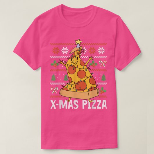 Xmas Pizza voor Kerstmis T-shirt (Design voorkant)