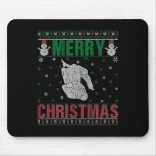 Xmas PJS Matching Jiu Jitsu Fighter Lelijke Kerstm Muismat