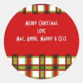 Xmas plaid label (Voorkant)