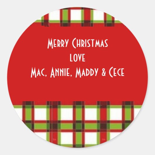Xmas plaid label (Voorkant)