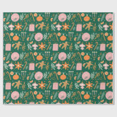 Xmas plant Vakantie Noel Christmas Wrapping Cadeaupapier (Vlak)