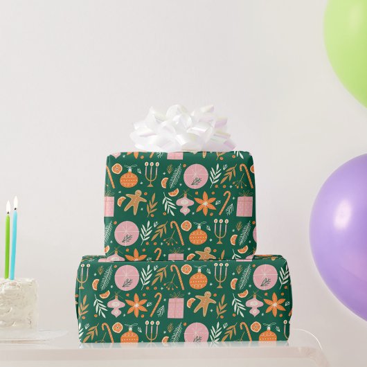 Xmas plant Vakantie Noel Christmas Wrapping Cadeaupapier