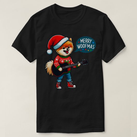 Xmas Pomeranian 1 T-shirt (Design voorkant)