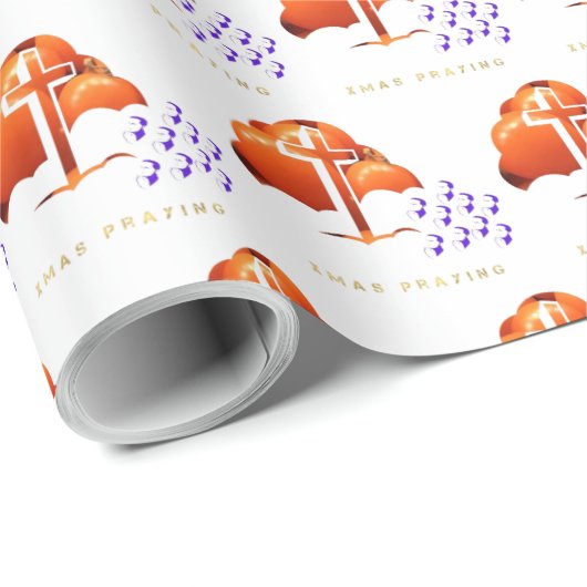 Xmas Praying Cadeaupapier (Rol Hoek)