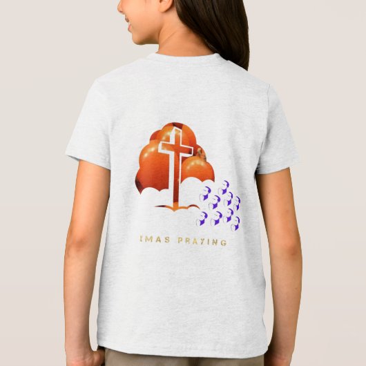 Xmas Praying Tri-Blend Shirt (Achterkant)