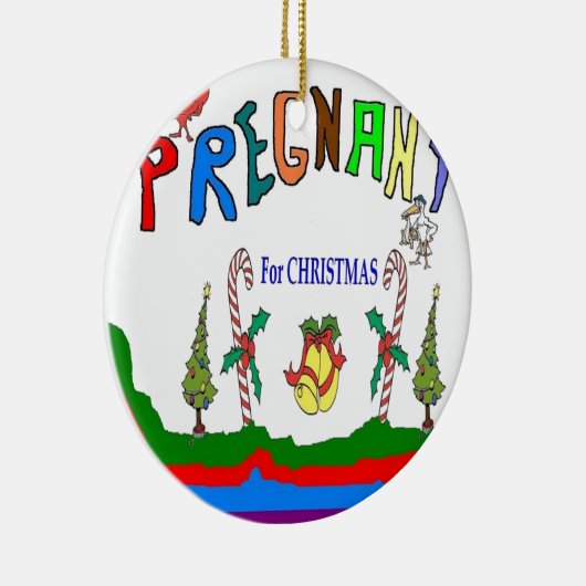 XMAS PREGNANCY KERAMISCH ORNAMENT (Rechts)