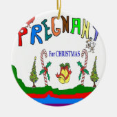 XMAS PREGNANCY KERAMISCH ORNAMENT (Voorkant)
