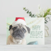 Xmas Pug Feestdagenkaart (Staand voorkant)
