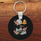 Xmas Pug Sledge Christmas Sledge Santa Dog  Sleutelhanger (Voorkant)