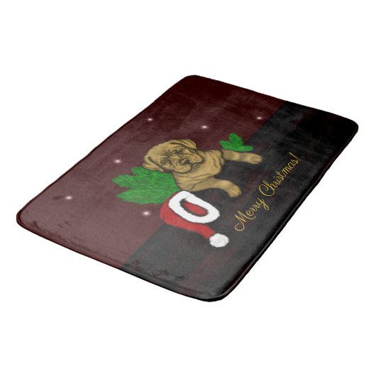 XMas Puppy Badmat (Gekanteld)