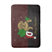 XMas Puppy Badmat (Voorkant Verticaal)