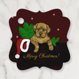 XMas Puppy Bedankjes Labels
