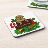XMas Puppy Bier Onderzetter (Linkerzijde)