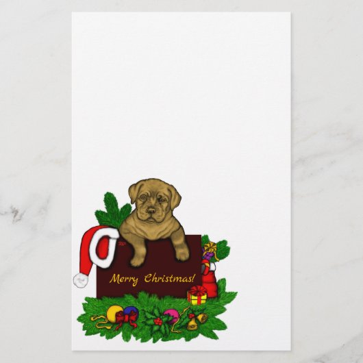 XMas Puppy Briefpapier (Voorkant)