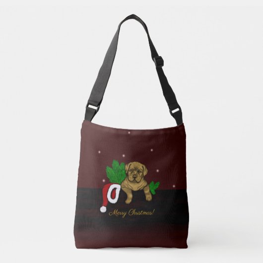XMas Puppy Crossbody Tas (Voorkant)