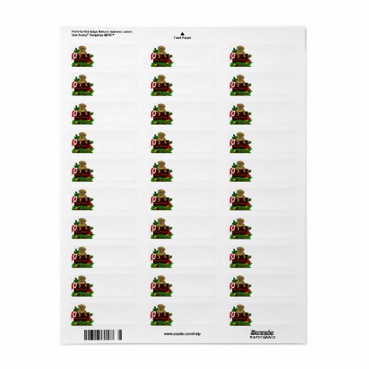 XMas Puppy Etiket (Full Sheet)