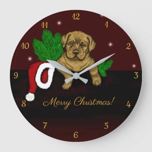 XMas Puppy Grote Klok (Voorkant)