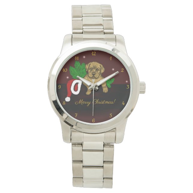 XMas Puppy Horloge (Voorkant)