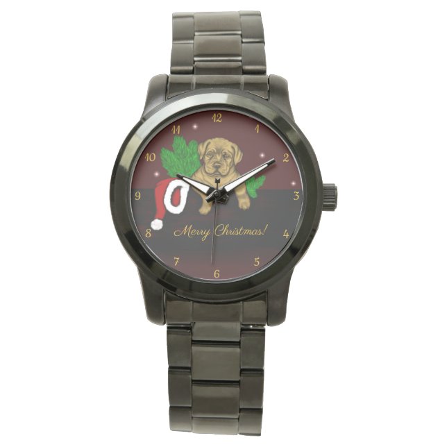 XMas Puppy Horloge (Voorkant)