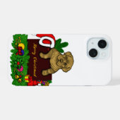XMas Puppy iPhone 15 Case (Achterkant horizontaal)
